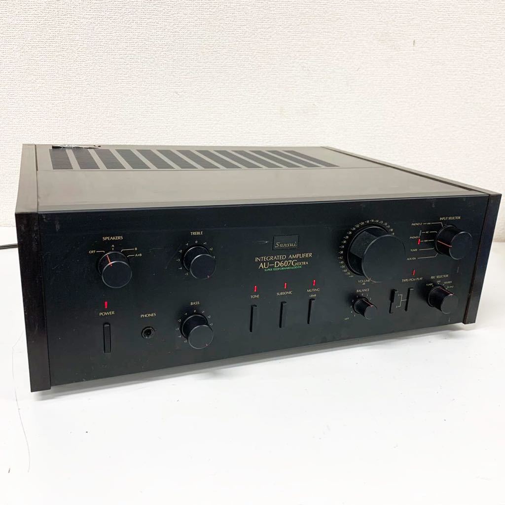 【E-4】 SANSUI AU-D607G EXTRA プリメインアンプ サンスイ 山水 音出しOK ガリや接触不良あり 傷や汚れ等使用感あり 1485-28_画像1