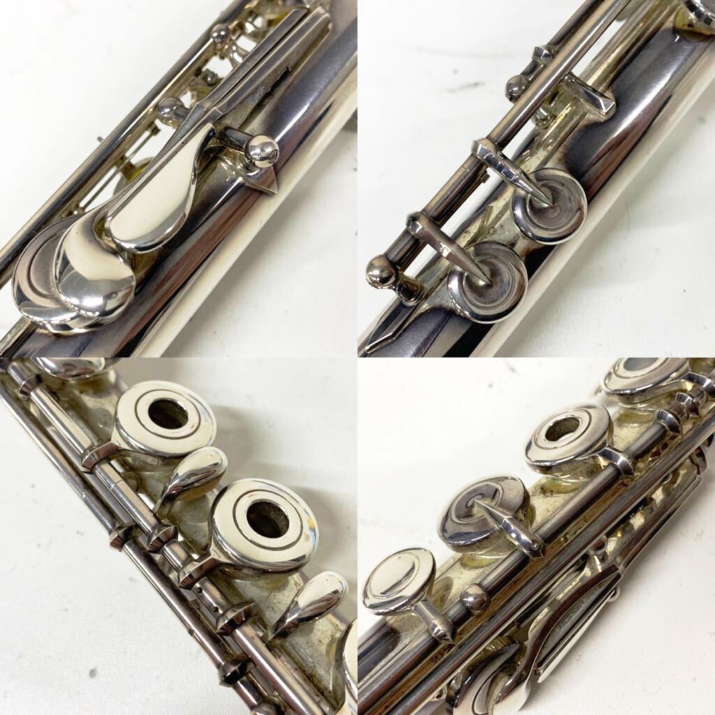 【R-1】 Muramatsu 型番不明 78032 フルート ムラマツ 金管楽器 色合い変化強め SILVER 記載あり 現状品 1564-45_画像7