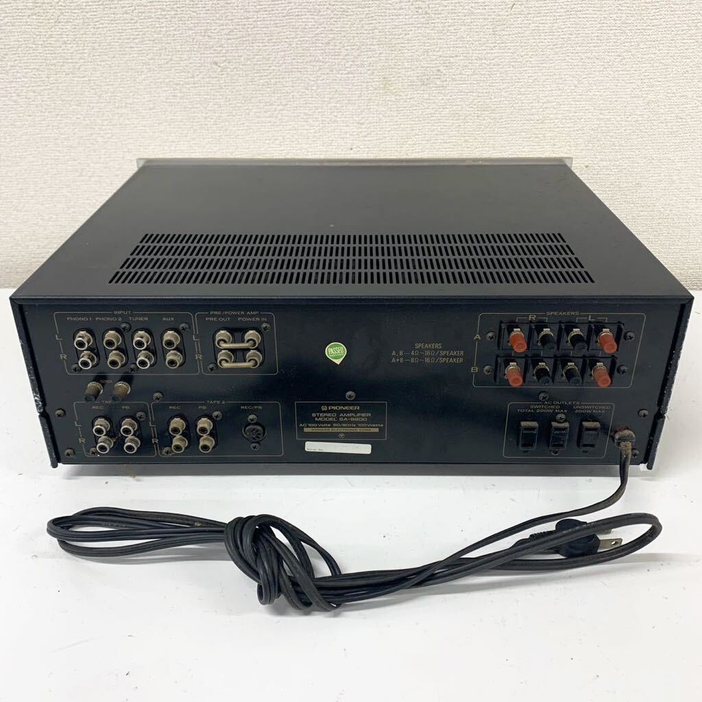 【O-2】 Pioneer SA-8800 プリメインアンプ パイオニア 音出し不可 汚れ多数 元箱付き ジャンク 1571-22_画像5