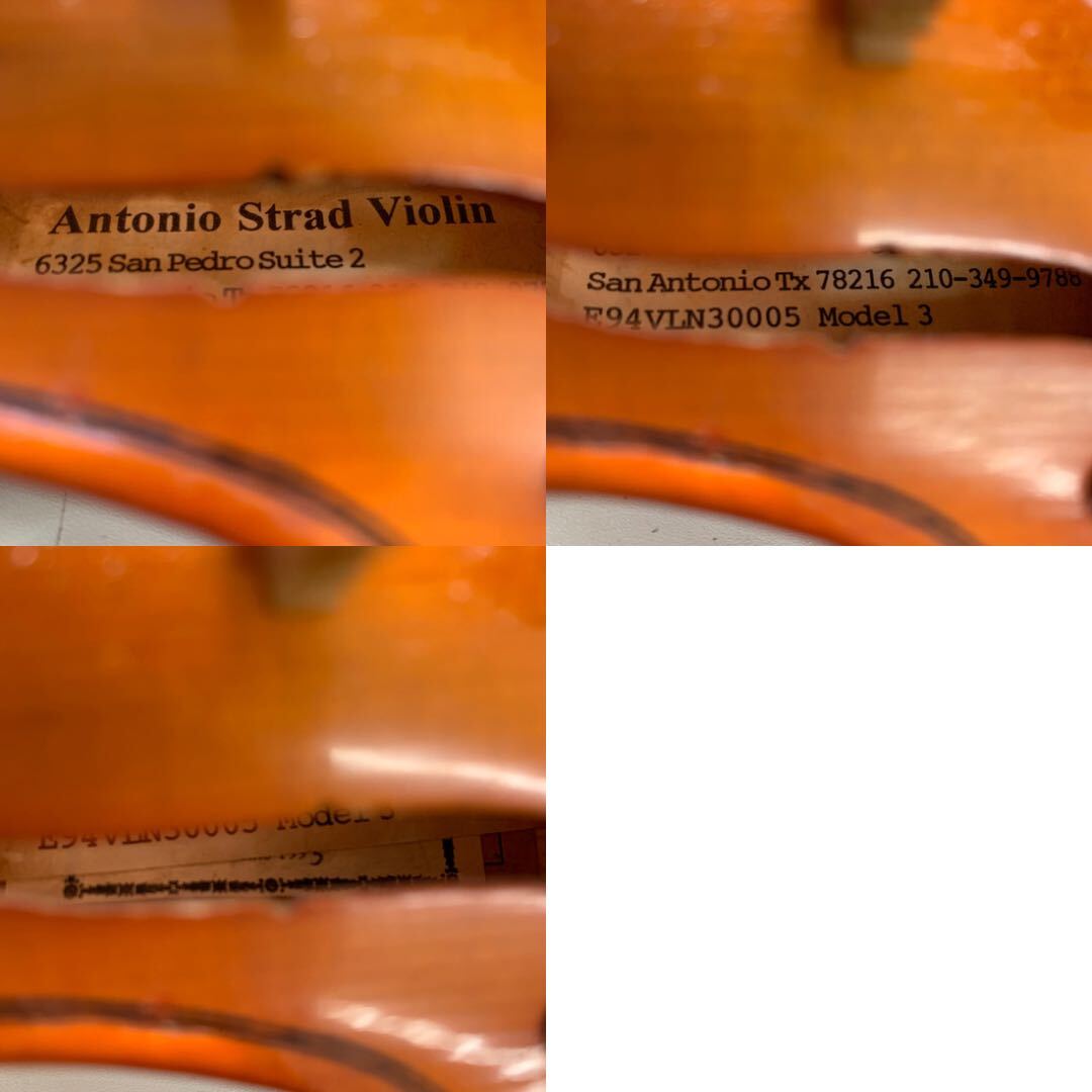 【N2】 Antonio Strad？ Model 3 バイオリン 詳細不明 ヴァイオリン 弦楽器 1598-73_画像10