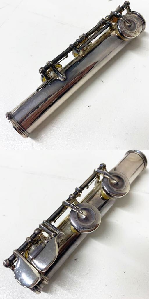 【R-1】 Muramatsu 型番不明 78032 フルート ムラマツ 金管楽器 色合い変化強め SILVER 記載あり 現状品 1564-45_画像5