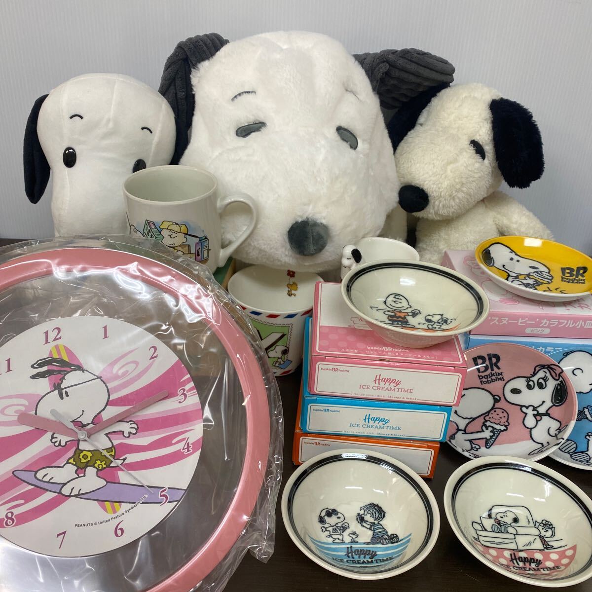 SNOOPY グッズ USJ ユニバ かぶりもの 帽子 マグカップ 壁掛け時計 ぬいぐるみ 食器 まとめ PEANUTS ピーナッツ セキグチ sekiguchiの画像1