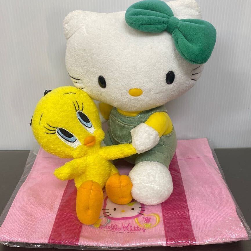 希少 レア sanrio サンリオ ハローキティ キティ Tweety トゥイーティー コラボ ぬいぐるみ Hello Kitty コラボレーション トートバッグ_画像1