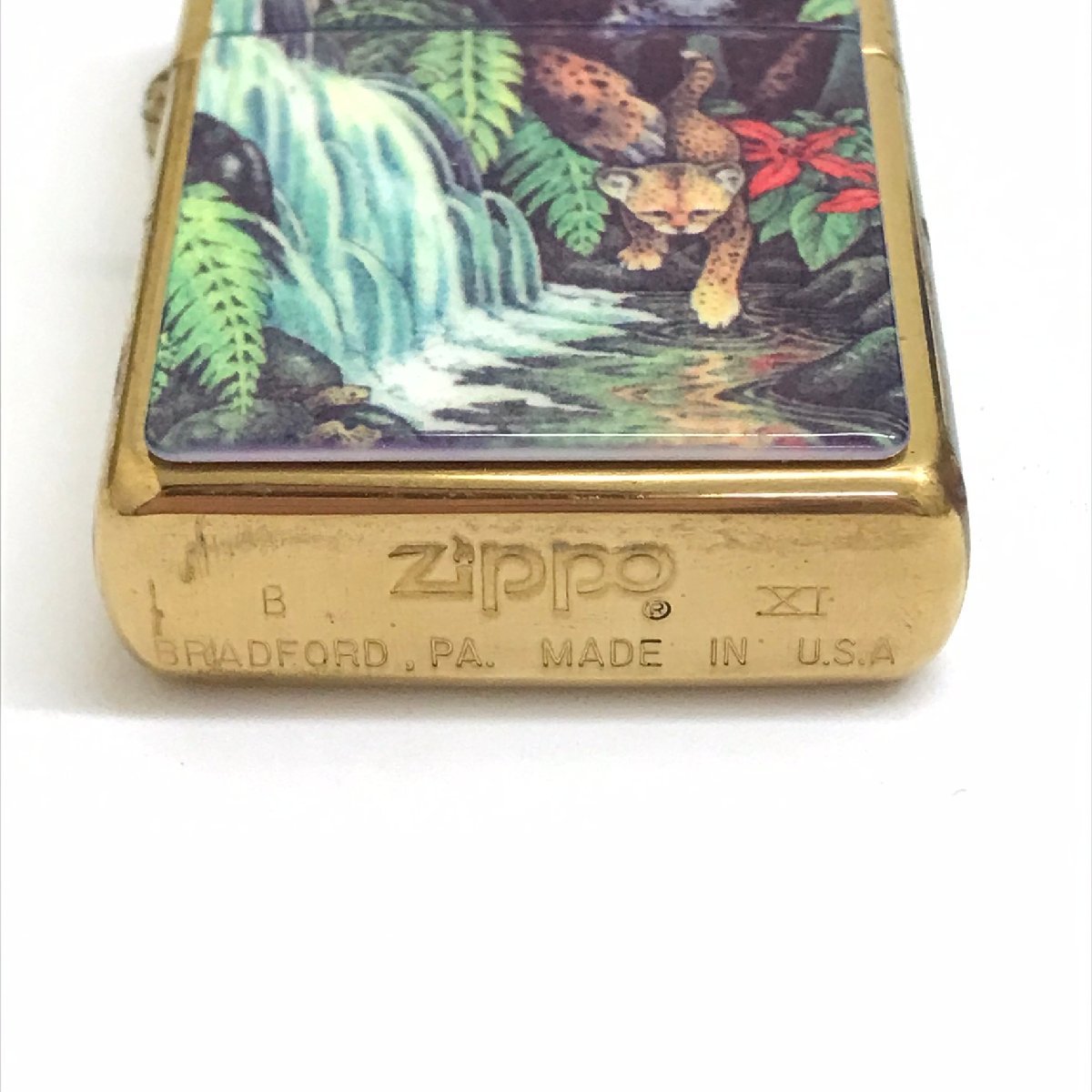 中古品 zippo ジッポ オイルライター MYSTFRIES OF TEH Forest ミステリアス オブ ザ フォレスト B 刻印 1995年 質屋出品_画像2