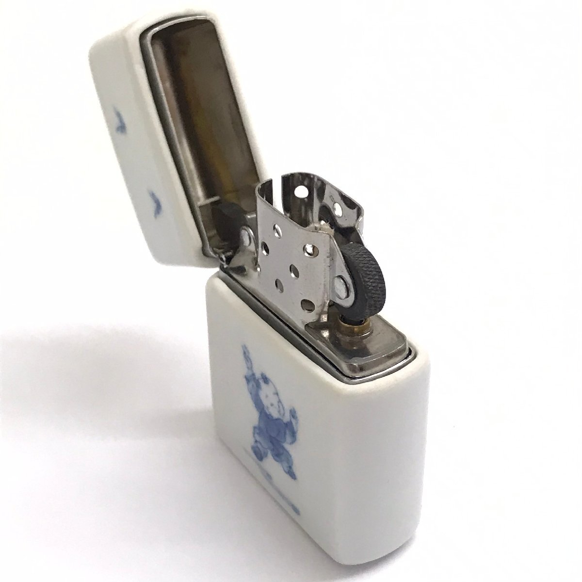 未使用保管品 ZIPPO ジッポ オイルライター 平戸藩窯三川内焼 十五代 嘉泉窯 唐子 陶器ケース 専用木箱付き 喫煙具 質屋出品_画像4