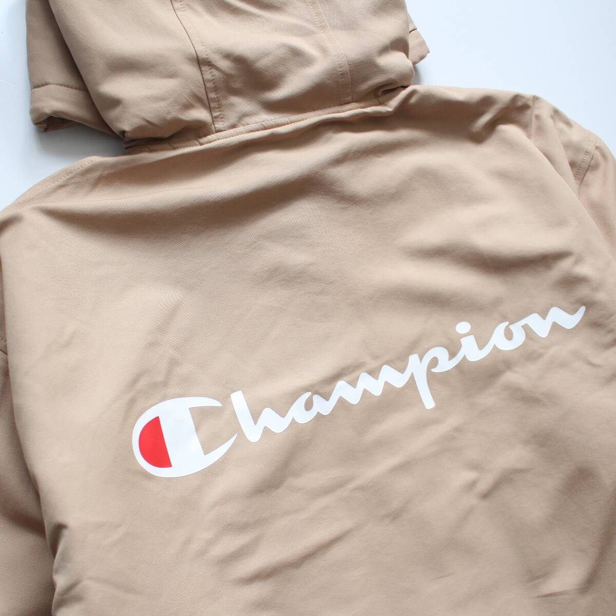 【 Champion チャンピオン 】裏ボアフリース フード 星条旗ワッペン ハーフコート XL ベンチコート C3-Q603 定価\18,480 撥水 中綿_画像5