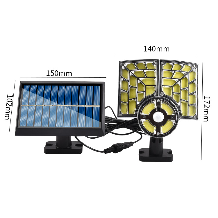 2024 リモコン付き LEDソーラーライト LEDセンサーライト ポーチライト　IP65防水　屋外照明 LED作業灯　防犯ライト_画像9
