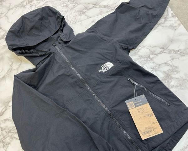 1◆348 THE NORTH FACE(ザノースフェイス) コンパクトジャケット キッズ 130㎝ ブラック NPJ72310 全国送料510円 [札幌・店頭引取可]