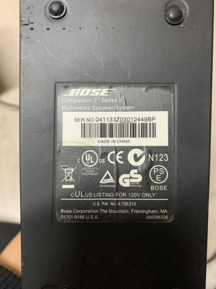 BOSE Companion2 Series II Multimedia Speaker System PCスピーカー オーディオ機器 ※動作品 ACアダプター欠品. ( X 81)の画像4