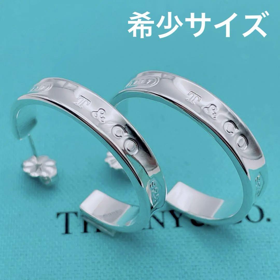 【極美品】希少サイズ　Tiffany & Co. ピアス　ナロー　Lサイズ