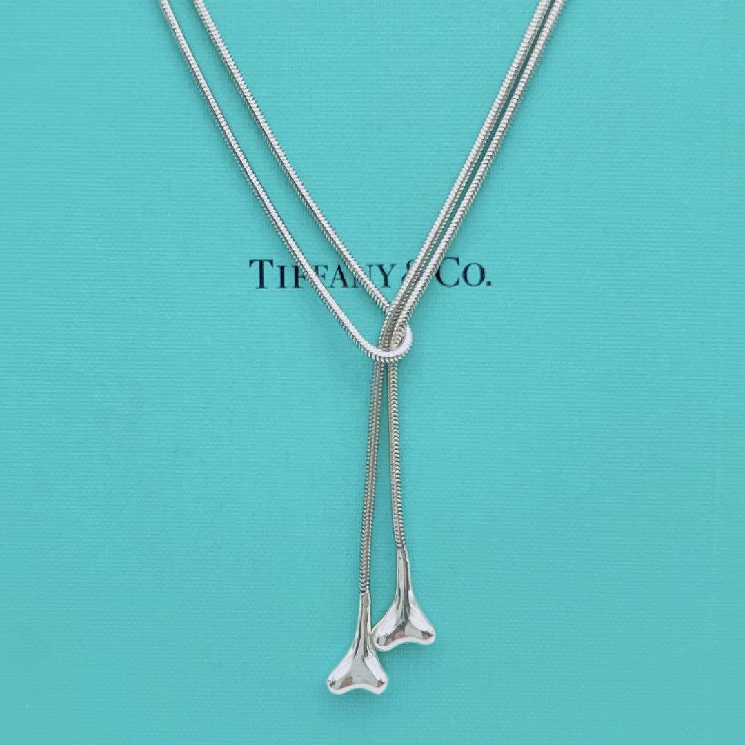 【極美品】Tiffany & Co. 希少　ネックレス　ラリアット　ボーン_画像1