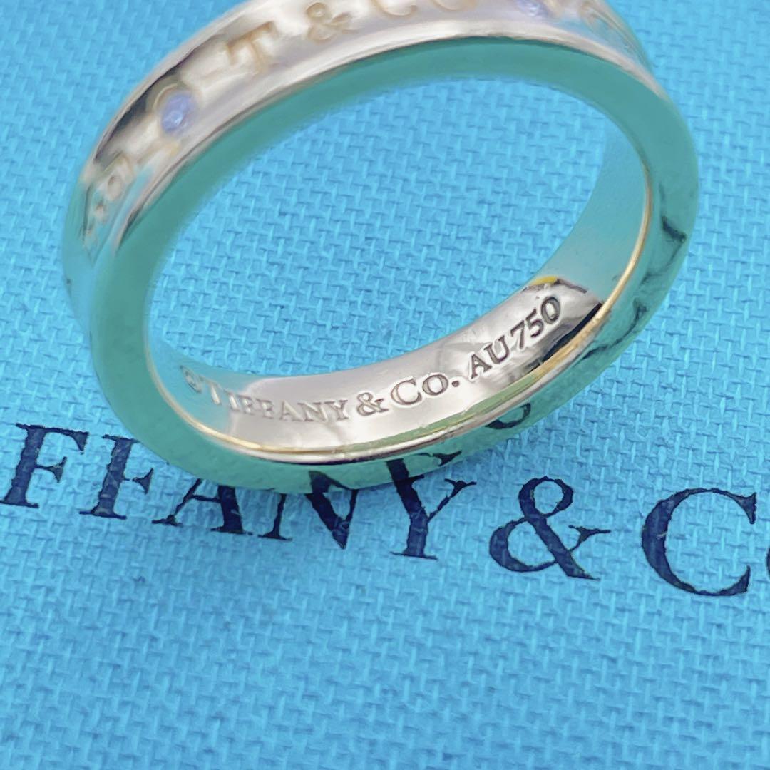 【極美品】Tiffany & Co. ナロー リング K18 ダイヤ 2Pの画像8