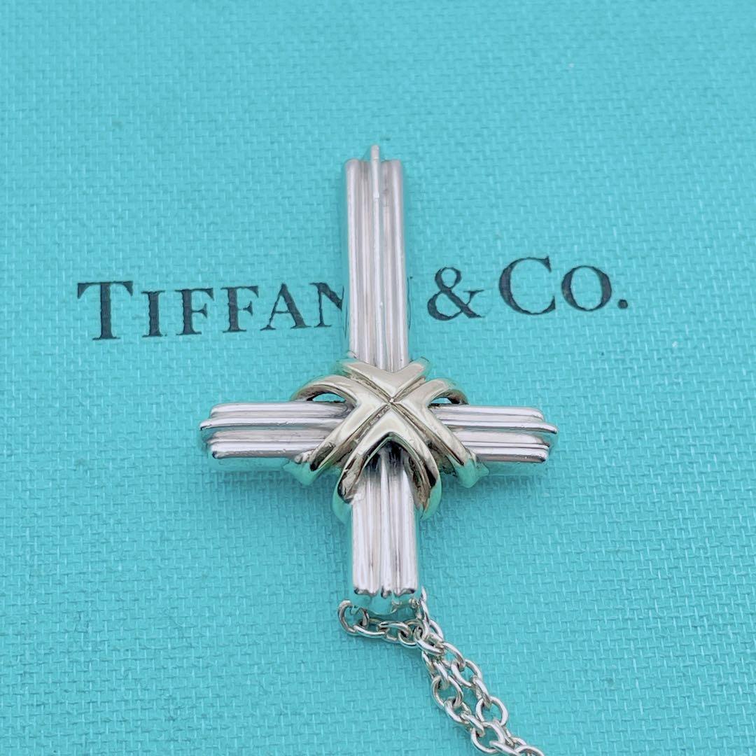 【美品】Tiffany & Co. ネックレス　シグネチャークロス　K18_画像5