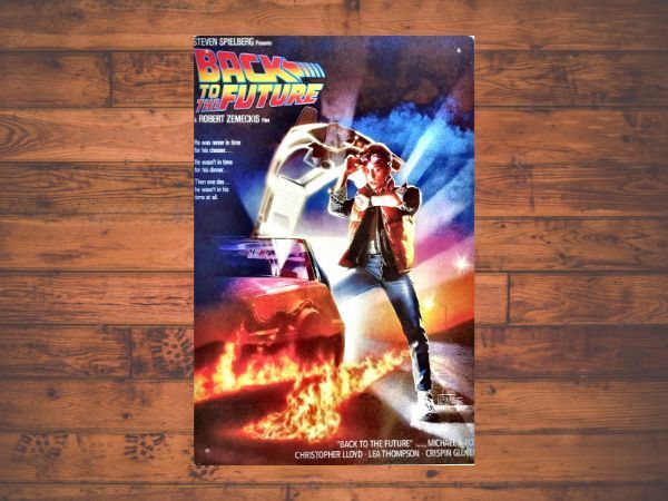 ブリキ看板 Back to the future バックトゥザフューチャー 190 映画 ハリウッド プレート アメリカン雑貨 インテリア レトロ ビンテージ_画像2