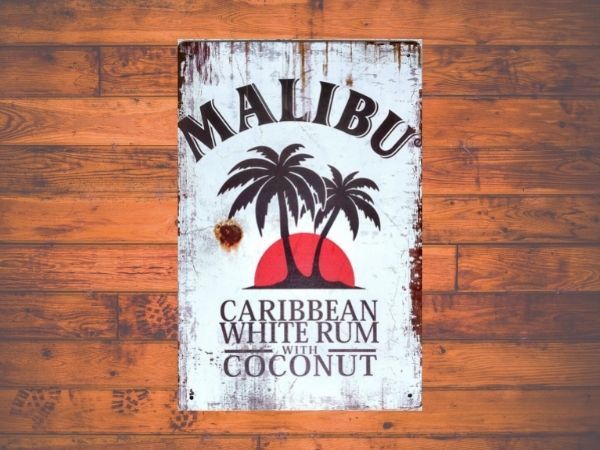 ブリキ看板 MALIBU マリブ 113 メタルプレート インテリア ガレージ アメリカン雑貨 レトロ風 ビンテージ風 おしゃれ 新品の画像3