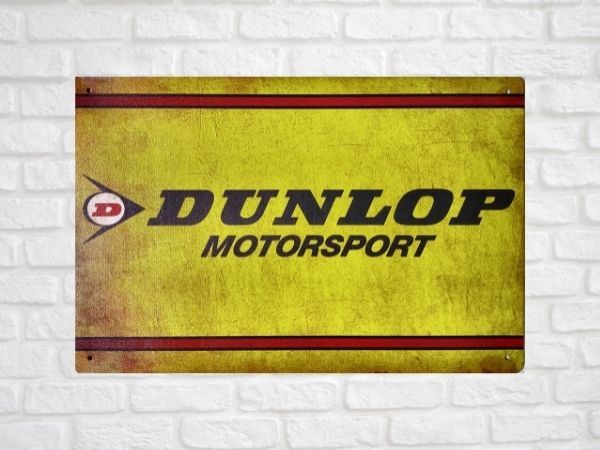 ブリキ看板 DUNLOP ダンロップ 110 ツール 工具 DIY 車 メタルプレート インテリア ガレージ アメリカン雑貨 レトロ風 新品の画像1