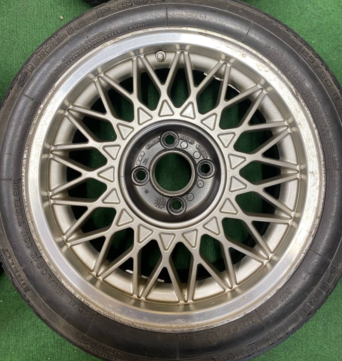 BBS アルミホイール4本 RJ359？・15インチ　PCD100-4H・359ET35 7J・キズ多数あります・希少ホイール・中古_画像2