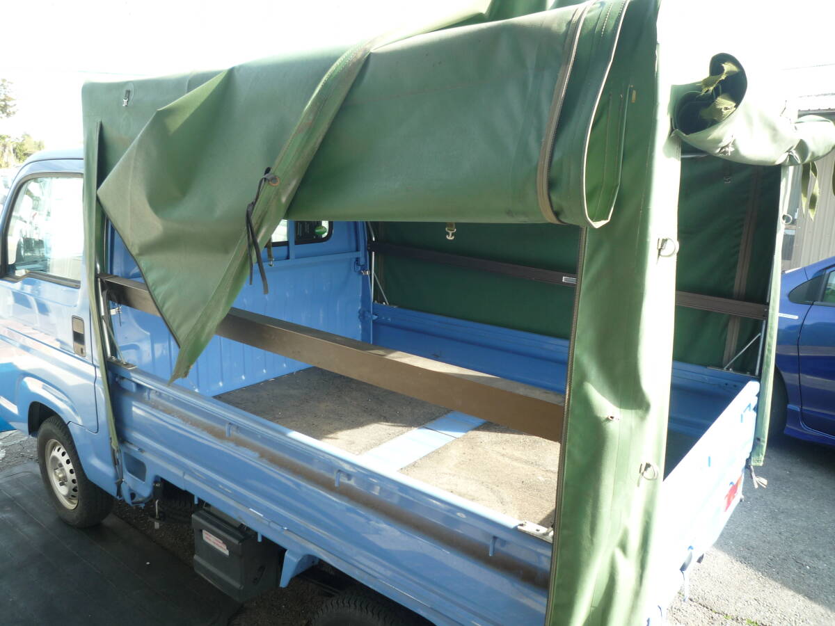 直接引き取り限定 軽トラ幌 物置 収納 キャンピング キャンプ アクティ用幌 ホロの画像8