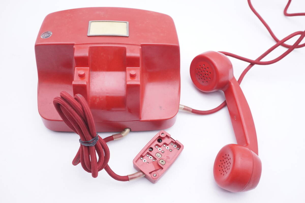 【 赤電話 】 41号MR 電話機 昭和レトロ 昭和30年代？ アンティーク インテリア 店内装飾にの画像2