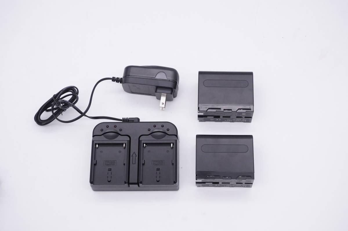 las1 almost new goods NP-F960 x2 piece + dual charger set * 7800mAh SONY NP-F970 interchangeable 