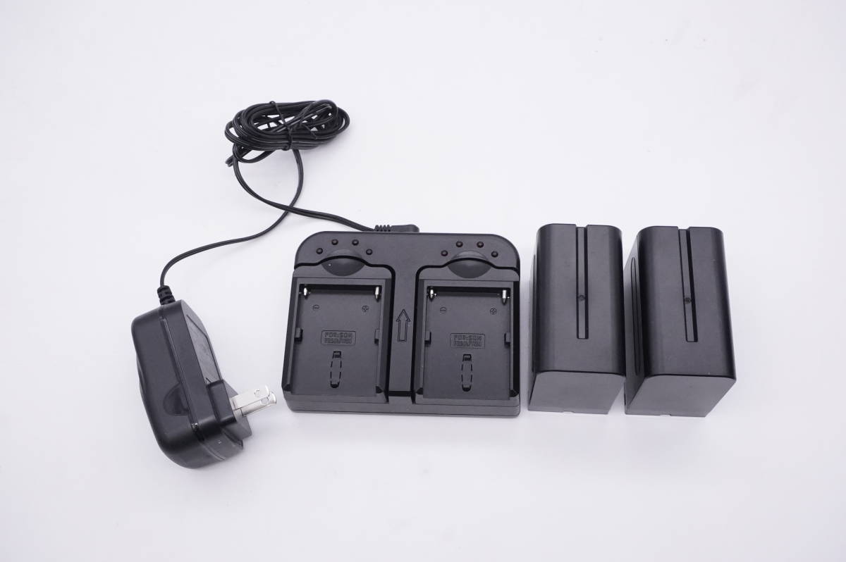 las1 almost new goods NP-F960 x2 piece + dual charger set * 7800mAh SONY NP-F970 interchangeable 