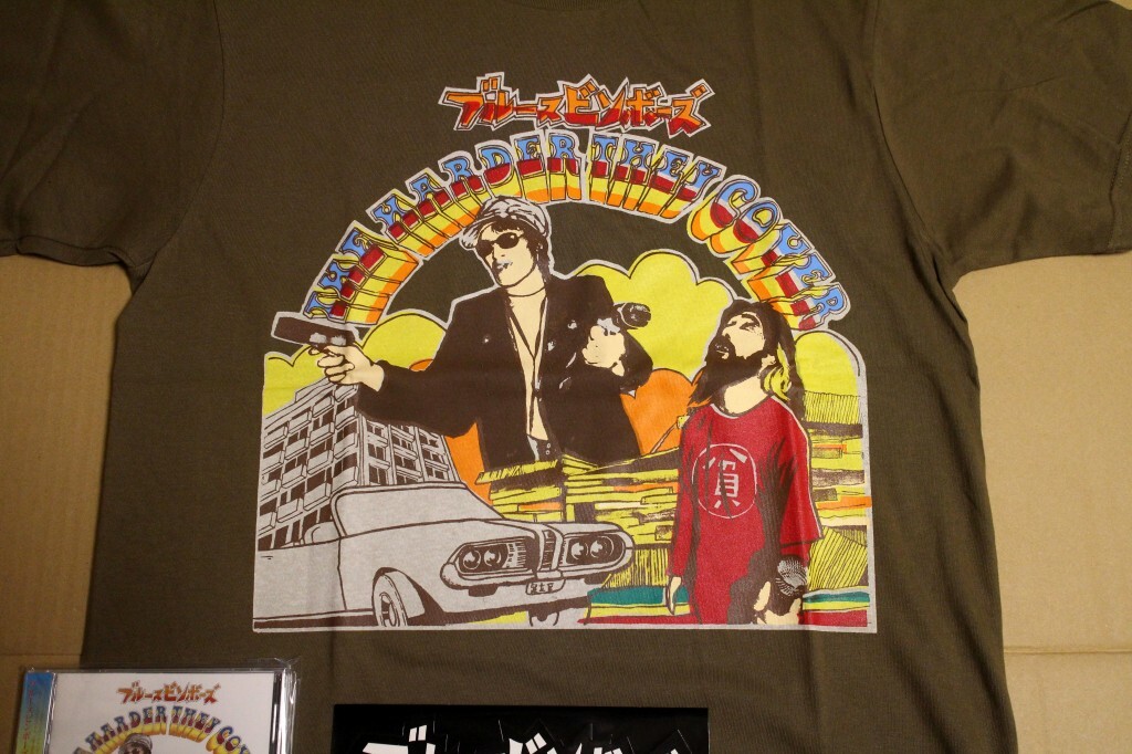 ブルースビンボーズ Tシャツ！CDステッカー付き！Ｌサイズ 村八分 ハードコア レア 伊藤耕 裸のラリーズ PUNK THE FOOLS RCサクセイション_画像2