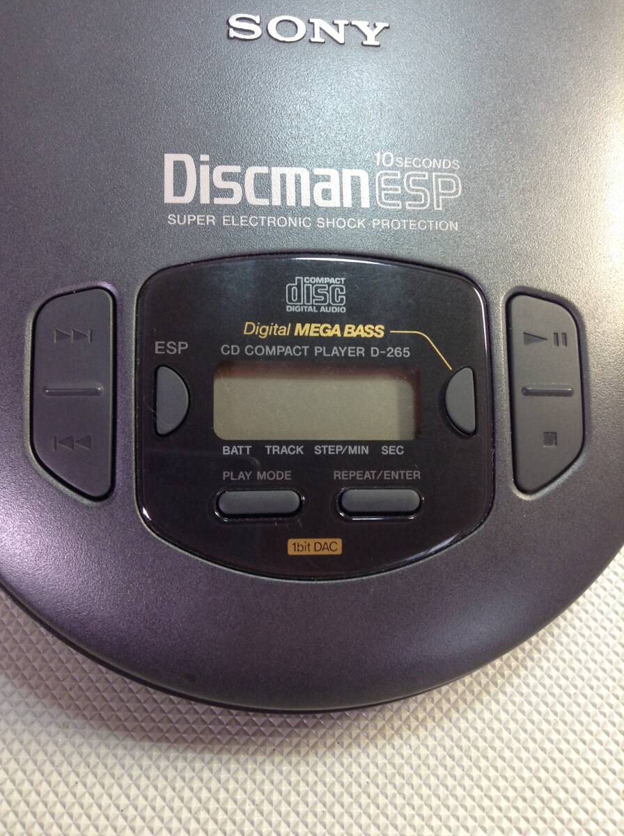C842◇SONY ソニー ポータブルCDプレーヤー CDプレーヤー Discman ESP ディスクマン イヤホン付 リモコン付 D-265 RM-DM25L 240322の画像5