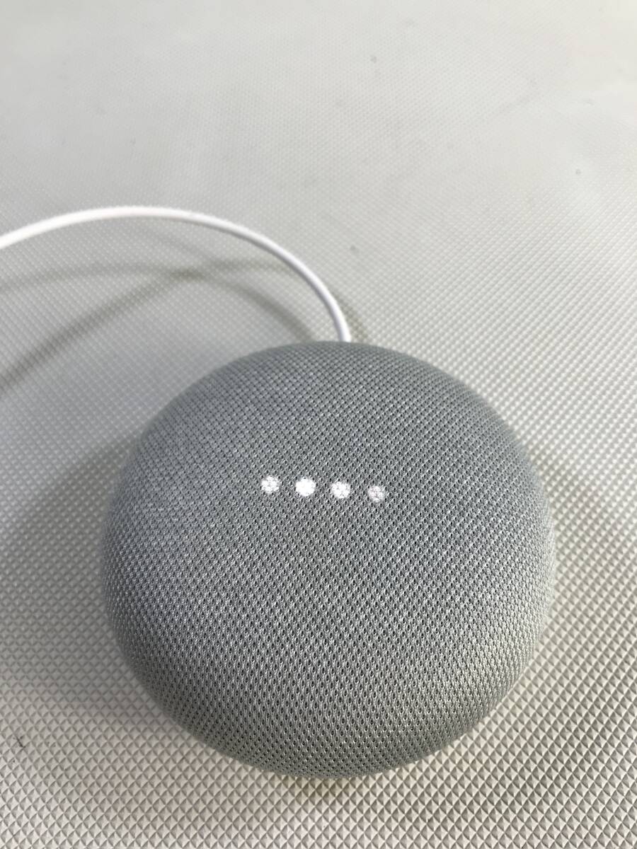 S4645◇Google Home グーグルホーム ミニ スマートスピーカー H0A Google 1600 アダプター付 W17-009N1A 通電OK 240329_画像8