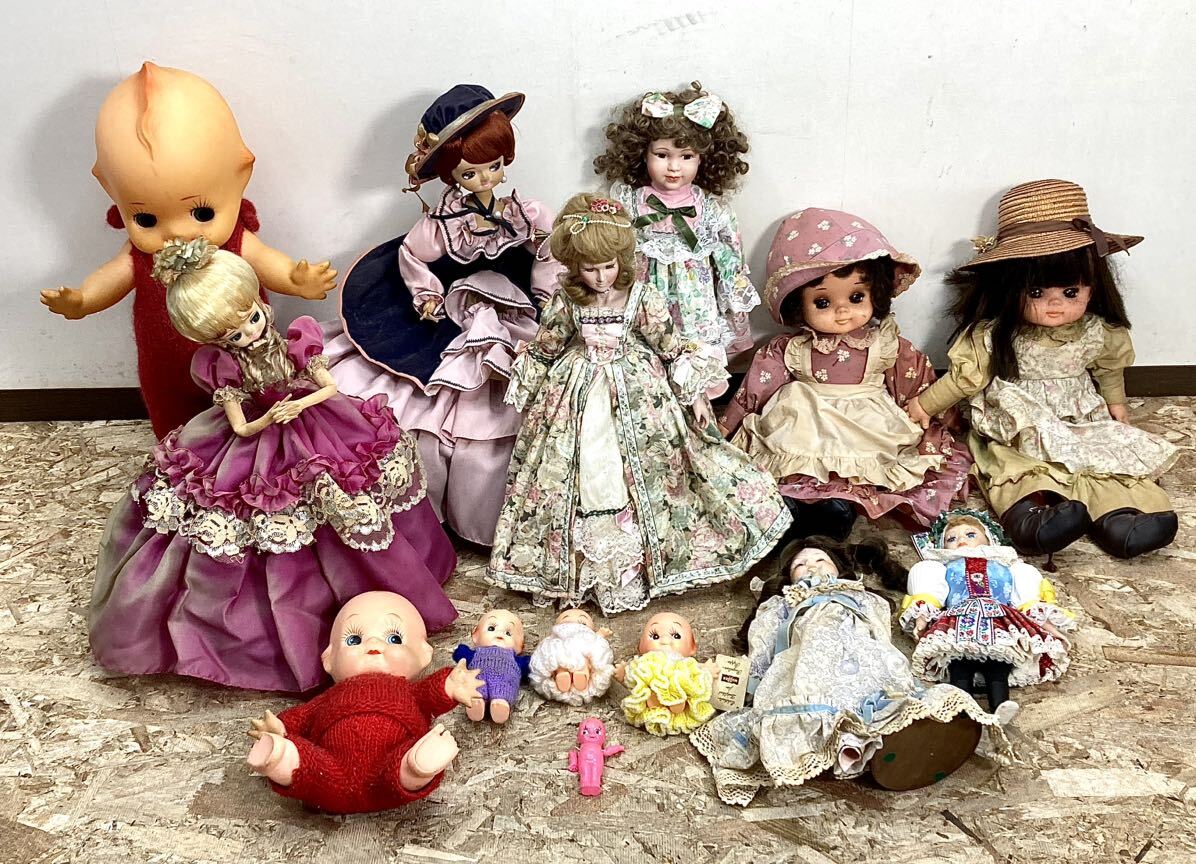 1円〜 西洋人形 人形 ドール 女の子人形 着せ替え人形 ビスクドール 希少 レア ピンクキューピー 当時物 おもちゃ 特大 玩具 まとめ 大量 _画像1