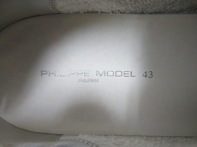 PHILIPPE MODEL フィリップモデル スニーカー カモ 迷彩 シルバー系 ITA43 111382174＃5_画像7