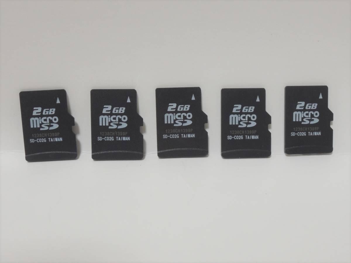 microSD SD-C02G 2GB 5枚セット 中古品 送料無料(定形郵便) ジャンク_画像1
