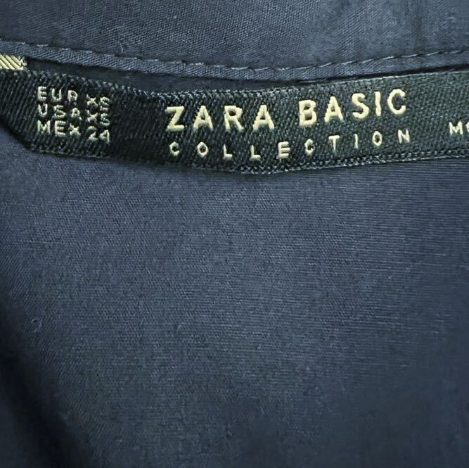 ザラ ZARA basic 2wayフラワー刺繍 バルーンスリーブが大人可愛い♪羽織にもできるシャツワンピース チュニック オシャレな比翼ボタン_画像6