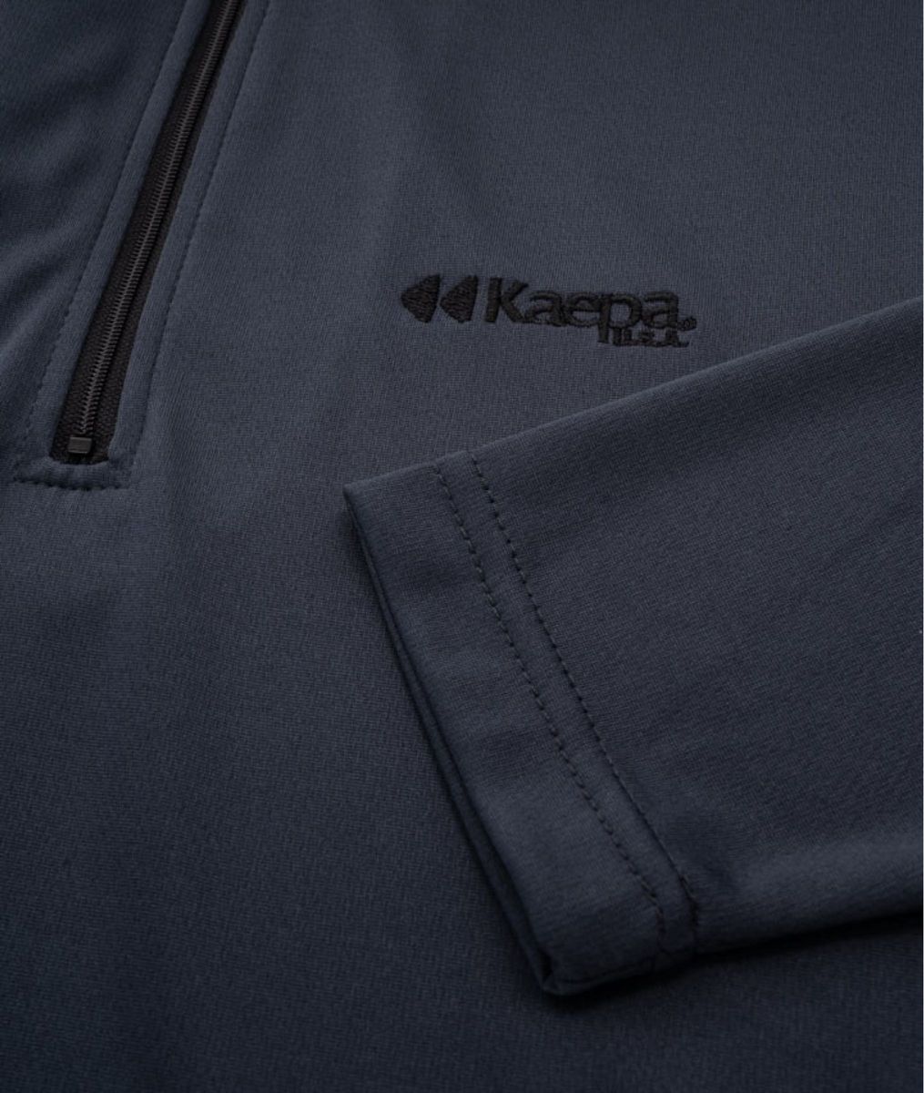 Keapa  ハーフジップ 長袖　吸水速乾　UV メンズ　Lサイズ　チャコールグレー　スポーツウェア　GOLF シンプル　送料込み