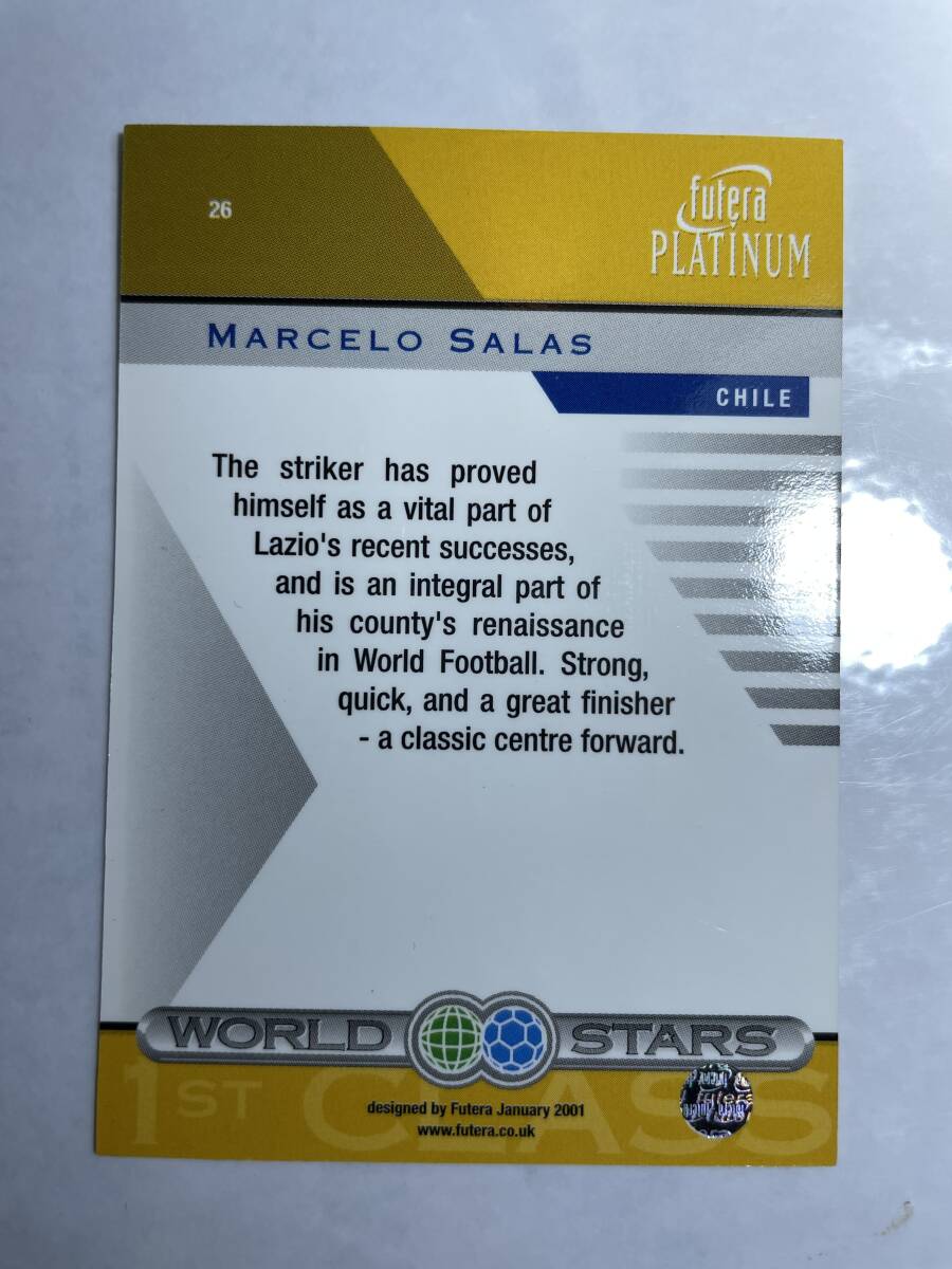 futera PLATINUM2001 WORLD STARS FIRST CLASS MARCELO SATLAS BESE CARD 26 マルセロ サラス フテラ プラチナム チリ_画像2