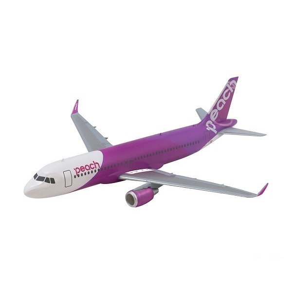 ▼ F-toys 日本のエアライン4 【 #2 Peach A320 ceo 1/300 】 □数量4 エアバス ぼくは航空管制官 エフトイズ_画像1
