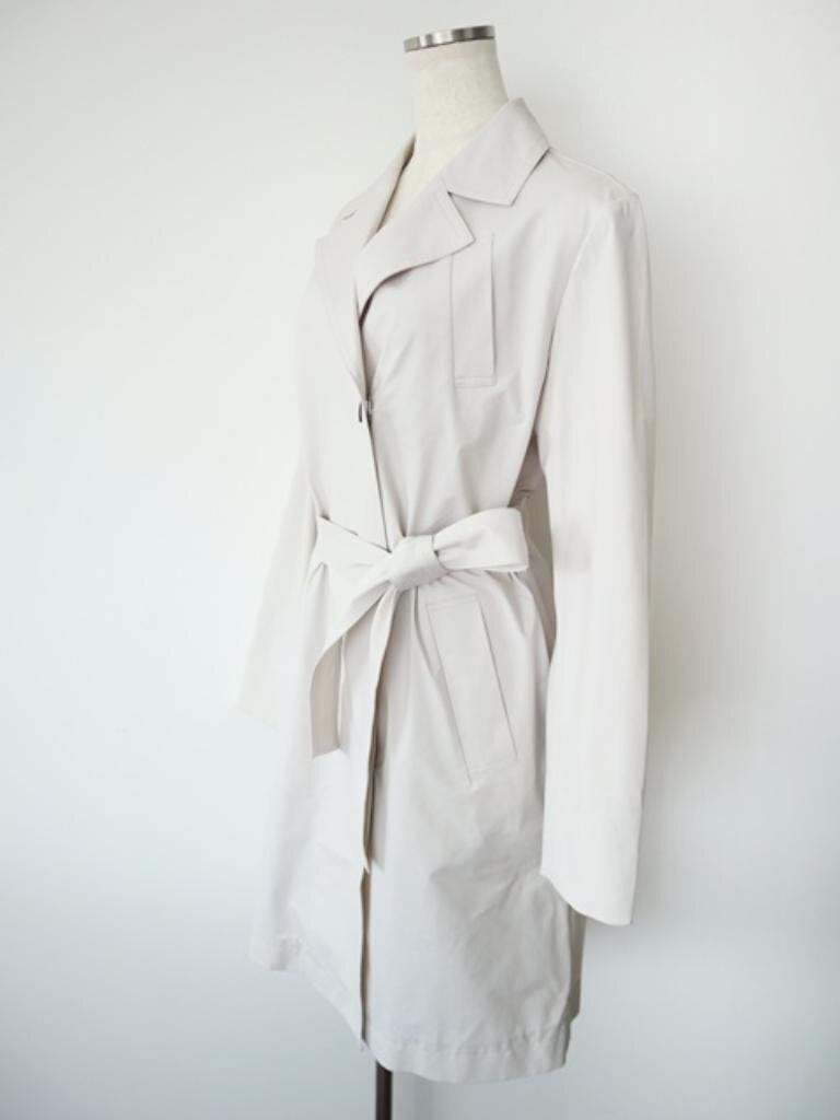  tag equipped [ including carriage ]*COMME CA* Comme Ca midi height coat size 11 L ivory lining equipped waist ribbon outer jacket 6436234