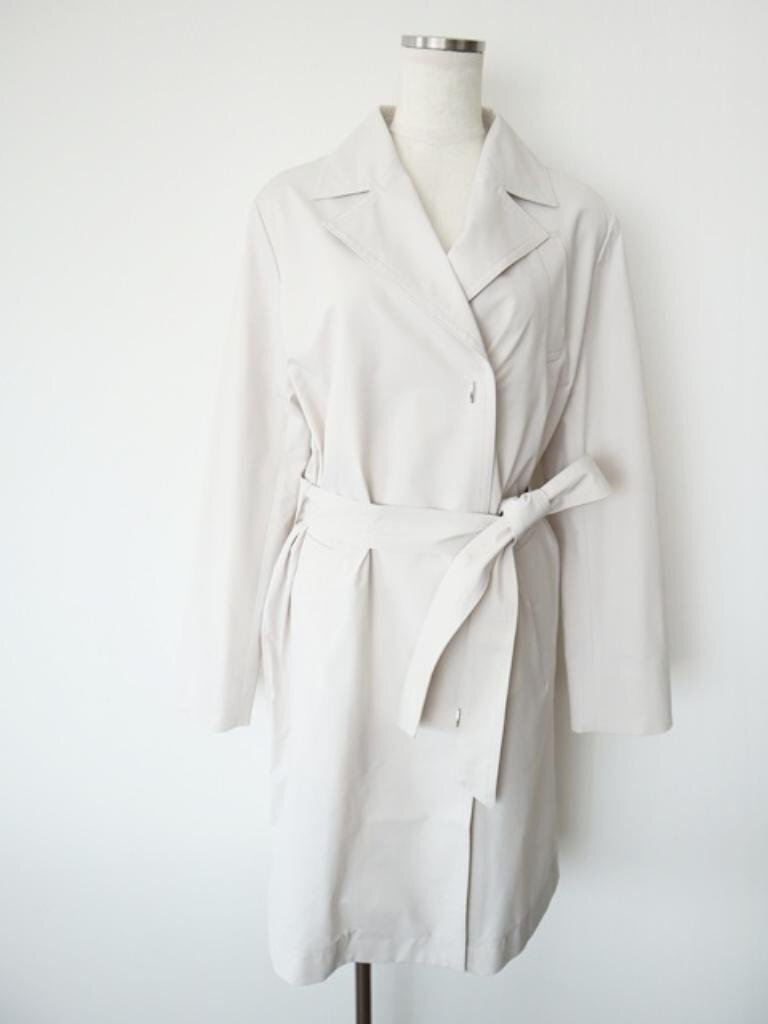  tag equipped [ including carriage ]*COMME CA* Comme Ca midi height coat size 11 L ivory lining equipped waist ribbon outer jacket 6436234