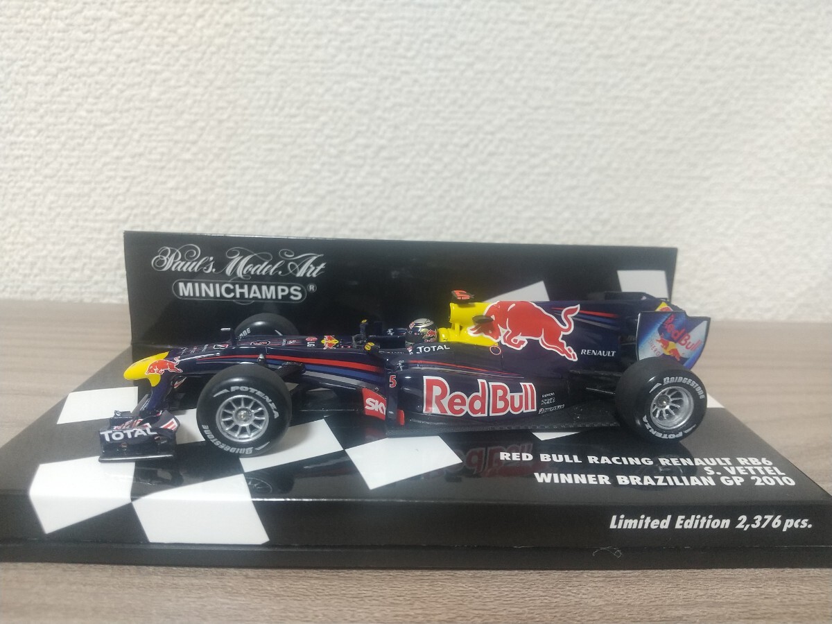 ミニチャンプス 1/43 レッドブル・ルノー RB6 S・ベッテル 2010 ブラジルGP Winner_画像1