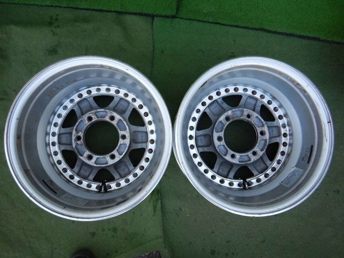 ★AMP VERIO 3ピース★16×8JJ OFF:+6 PCD139.7-6H ハブ径；112mm 傷、汚れ、錆、塗装がれ等あり 2本 MADE IN JAPAN_画像10