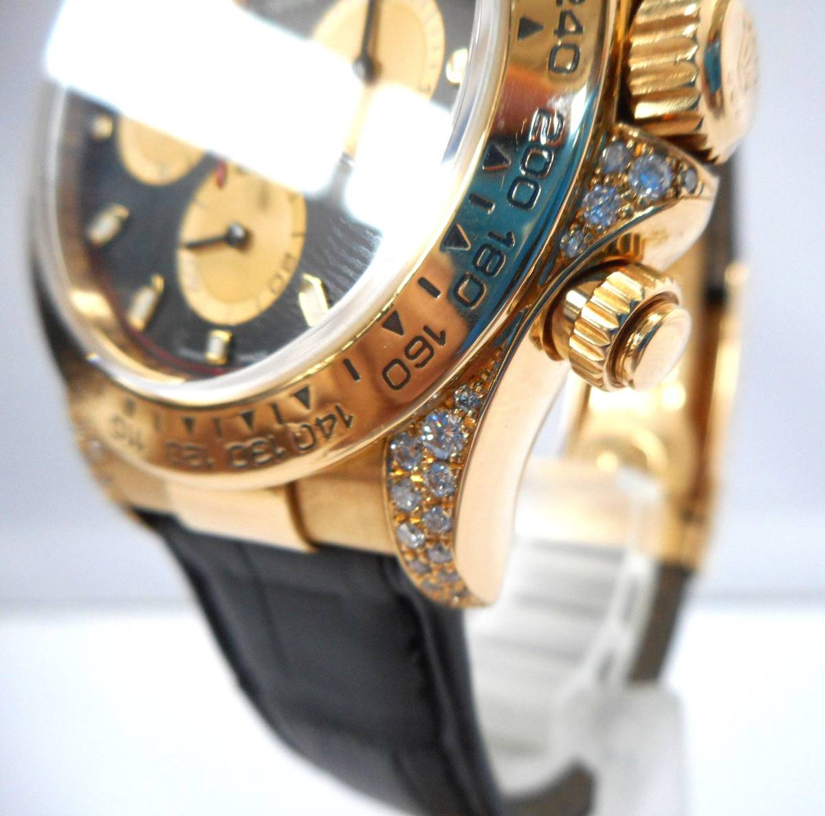 ROLEX Rolex Daytona rug watch stem cover . after diamond processing does K18 41mm pure gold 11651916528G116523G 116515 WG day date 