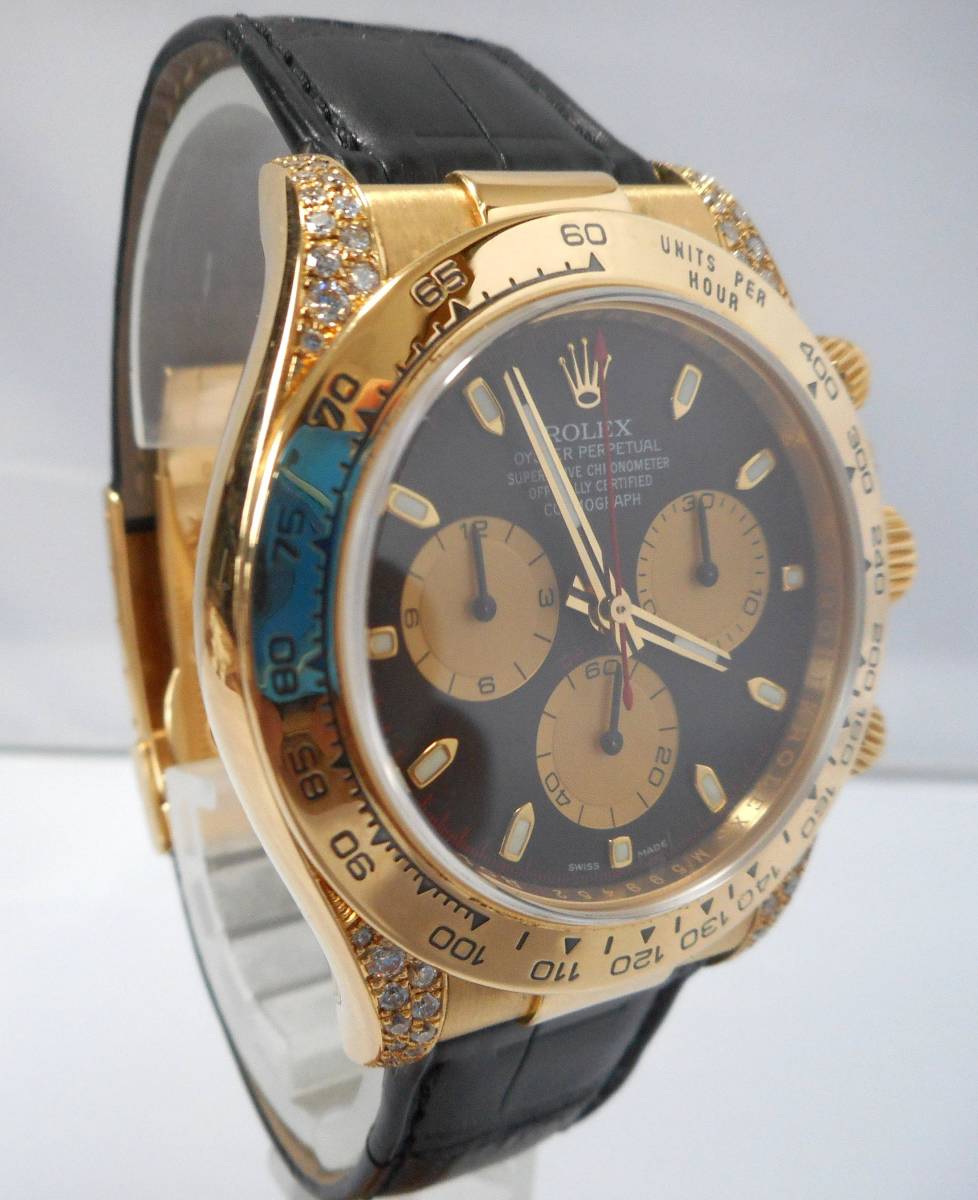 ROLEX Rolex Daytona rug watch stem cover . after diamond processing does K18 41mm pure gold 11651916528G116523G 116515 WG day date 