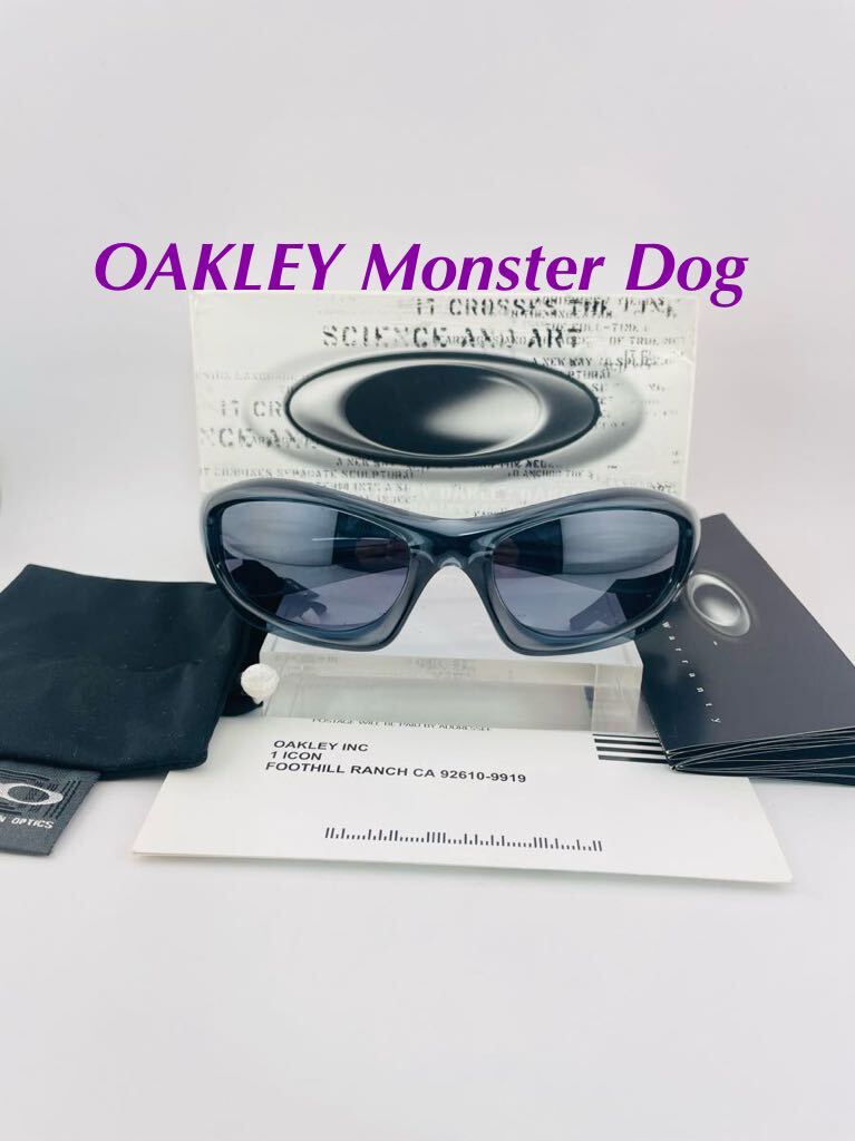 QA89 OAKLEY Monster Dog солнцезащитные очки USA ( Monsterdog ) первый период модель цвет (Crystal Black iridium Vintage очки 