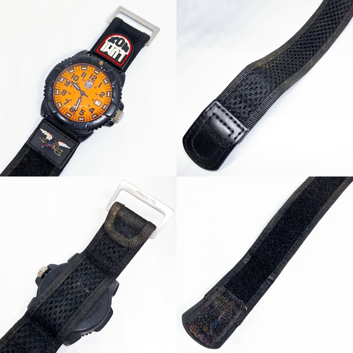 70 LUMINOX ルミノックス スイス メンズ腕時計 腕時計 時計 マジックテープ オレンジ 3針 デイト クォーツ クオーツ 回転ベゼル WKH_画像6