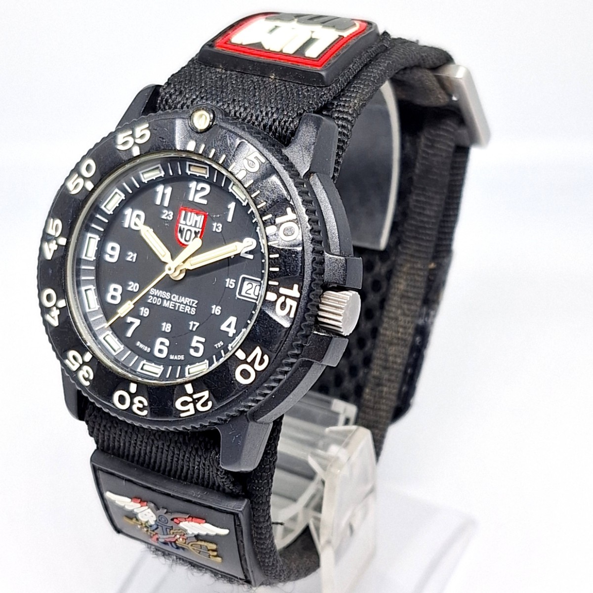 71 LUMINOX ルミノックス スイス メンズ腕時計 腕時計 時計 マジックテープ 回転ベゼル クォーツ クオーツ 3針 デイト ブラック WKH_画像1