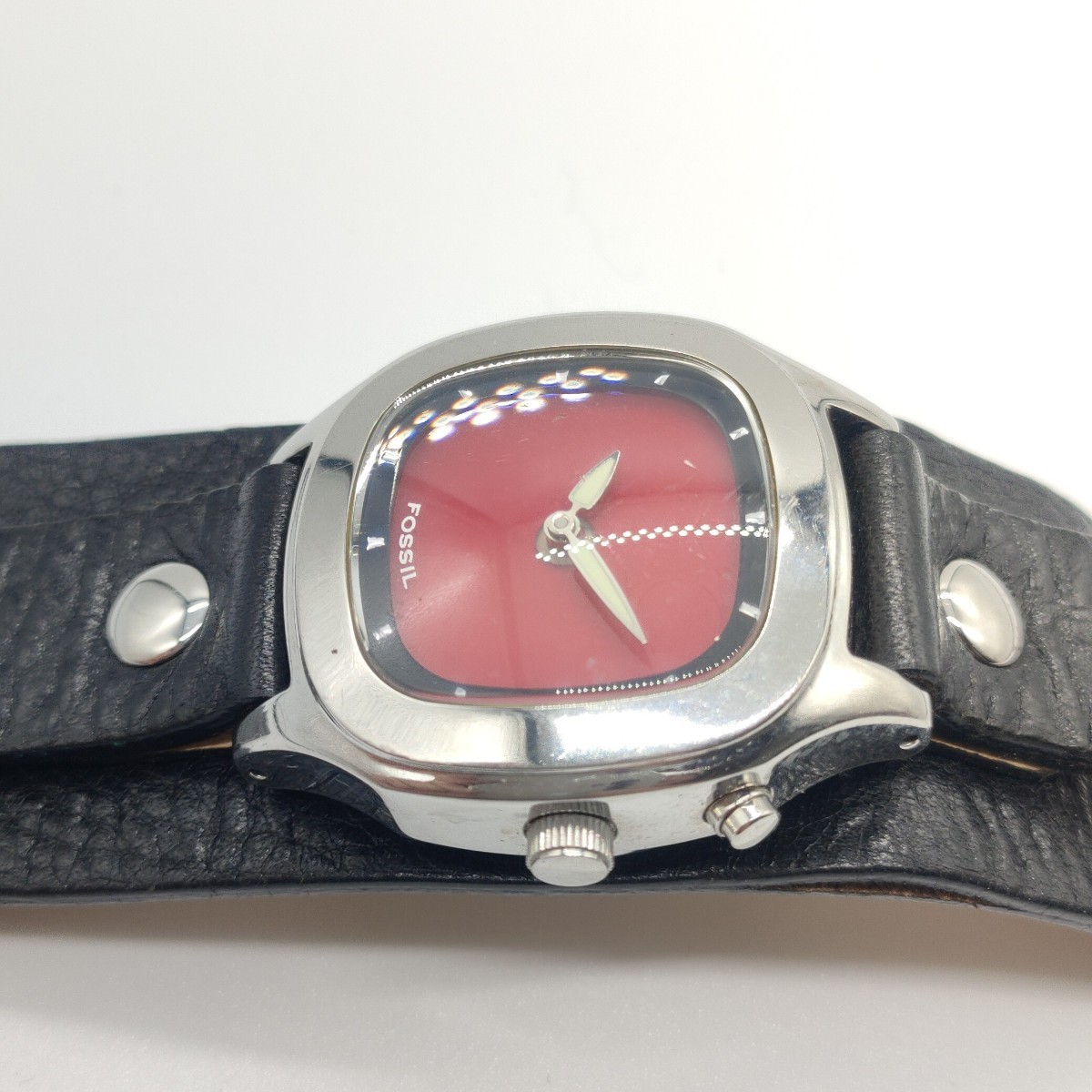 FOSSIL メンズ 腕時計 時計 フォッシル クオーツ クォーツ QUARTZ JR-8292 2針 アナログ GENUINE LEATHER ステンレス SCH 78_画像3