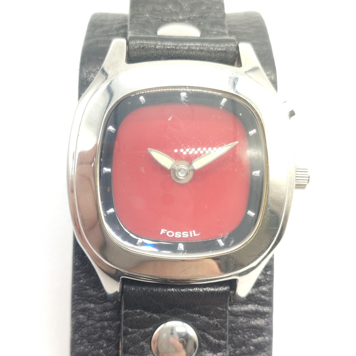 FOSSIL メンズ 腕時計 時計 フォッシル クオーツ クォーツ QUARTZ JR-8292 2針 アナログ GENUINE LEATHER ステンレス SCH 78_画像2