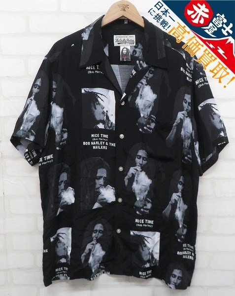 8T0430/WACKO MARIA BOB MARLEY HAWAIIAN SHIRT ワコマリア ボブマーリー レーヨンアロハシャツ