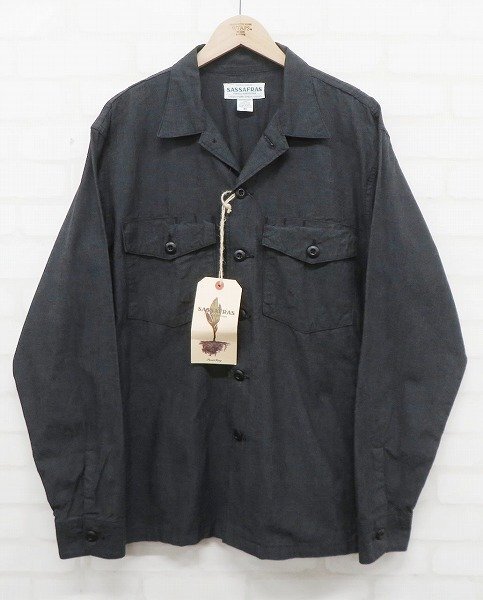 8T0687/未使用品 SASSAFRAS GARDENERS HALF 6oz CHAMBRAY ササフラス ガーデナーハーフ シャツ_画像2