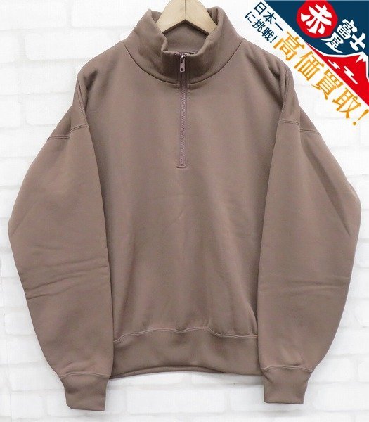 8T0176/AURALEE BAGGY POLYESTER SWEAT HALF ZIP A9AP02PU オーラリー ハーフジップスウェット_画像1