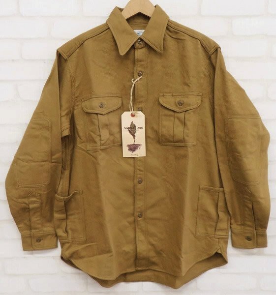 8T0787/未使用品 SASSAFRAS Botanical Scout Shirt SF-221957 ササフラス ボタニカルスカウトシャツ_画像2